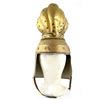 Image 1 : Flash Gordon (sci-fi film serial, 1936) - Production used Ming Guard helmet, painted in gold, with l
