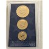 Image 2 : 24KT Gold Layered Bicentennial Coin Collection 1 Dollar Half Quarter in Original Hard Display Case