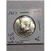 Image 1 : 1967 Silver ennedy Half Dollar UNC MS High Grade