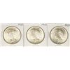 Image 1 : Lot of (3) 1923 $1 Peace Silver Dollar Coins