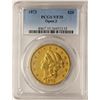 Image 1 : 1873 Open 3 $20 Liberty Head Double Eagle Gold Coin PCGS VF35