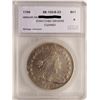 Image 1 : 1798 Heraldic Eagle $1 Draped Bust Silver Dollar Coin