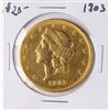 Image 1 : 1903 $20 Liberty Head Double Eagle Gold Coin