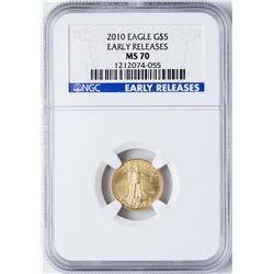 2010 $5 American Gold Eagle Coin NGC MS70 Early Releases
