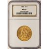 Image 1 : 1882 $10 Liberty Head Eagle Gold Coin NGC MS62