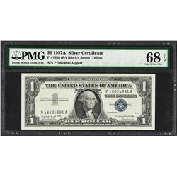 1957A $1 Silver Certificate Note Fr.1620 PMG Superb Gem Uncirculated 68EPQ