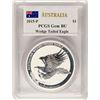 Image 1 : 2015-P $1 Australia Wedge Tailed Eagle Silver Coin PCGS Gem BU
