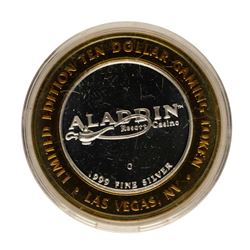 .999 Fine Silver Aladdin Casino Las Vegas, NV $10 Limited Edition Gaming Token