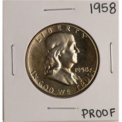 1958 Proof Franklin Half Dollar Coin