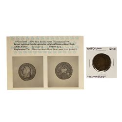 1690 Ireland May Half Crown Gun Money Coin ANACS Graded