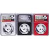 Image 1 : Lot of (3) 2018 China Panda Silver Coins NGC MS70 Early Releases