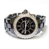 Image 1 : Chanel Ladies J12 Ceramic & Stainless Steel 33mm Black Diamond Dial Watch