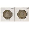 Image 1 : Lot of 1873 & 1878 Seated Liberty Half Dollar Coins