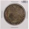Image 1 : 1887 $1 Morgan Silver Dollar Coin Amazing Toning