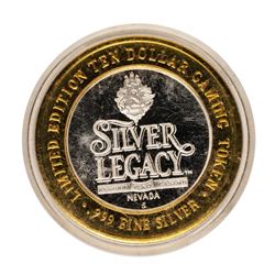 .999 Fine Silver Silver Legacy Reno, Nevada $10 Limited Edition Gaming Token