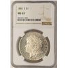Image 1 : 1881-S $1 Morgan Silver Dollar Coin NGC MS63