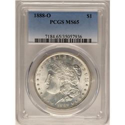 1888-O $1 Morgan Silver Dollar Coin PCGS MS65