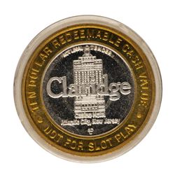 .999 Fine Silver Claridge Atlantic City, New Jersey $10 Limited Edition Gaming T
