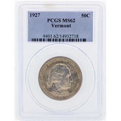 1927 Vermont Commemorative Half Dollar Coin PCGS MS62