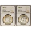 Image 1 : Lot of (2) 1904 O $1 Morgan Silver Dollar Coins NGC MS64