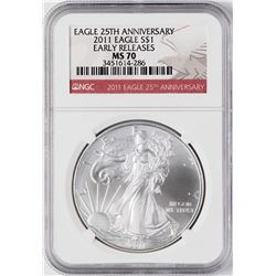 2011 $1 American Silver Eagle Coin NGC MS70 Early Releases