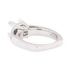 Image 3 : Platinum 0.25 ctw Diamond Princess Semi-mount Ring