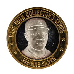 .999 Silver Babe Ruth Collector's Series $10 Casino Limited Edition Gaming Token