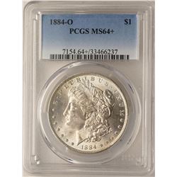 1884-O $1 Morgan Silver Dollar Coin PCGS MS64+