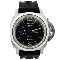 Panerai Mens Luminor 1950 8 Days Stainless Steel 44mm Black Luminous Stick Dial