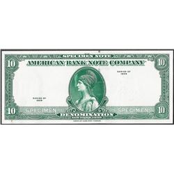 1929 Ten Unit American Bank Note Test Note