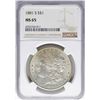 Image 1 : 1881-S $1 Morgan Silver Dollar Coin NGC MS65