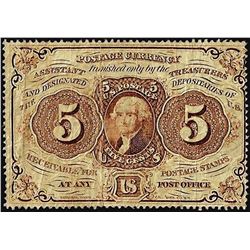 July 17, 1862 Five Cent First Issue Fractional Currency Note