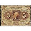Image 1 : July 17, 1862 Five Cent First Issue Fractional Currency Note