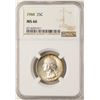 Image 1 : 1944 Washington Quarter Coin NGC MS66