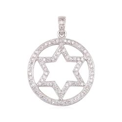 18KT White Gold 1.00 ctw Diamond Pendant