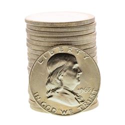 Roll of (20) Brilliant Uncirculated 1963-D Franklin Half Dollar Coins