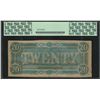 Image 2 : 1864 $20 Confederate States of America Note T-67 PCGS Choice About New 55