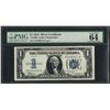 Image 1 : 1934 $1 Funnyback Silver Certificate Note Fr.1606 PMG Choice Uncirculated 64