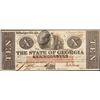 Image 1 : 1862 $10 The State of Georgia Obsolete Note