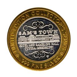 .999 Fine Silver Sam's Town Casino Tunica $10 Limited Edition Gaming Token