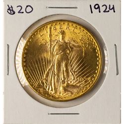 1924 $20 St. Gaudens Double Eagle Gold Coin