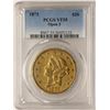 Image 1 : 1873 Open 3 $20 Liberty Head Double Eagle Gold Coin PCGS VF35