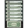 Image 2 : Lot of (6) Consecutive 1957A $1 Silver Certificate Notes PMG Superb Gem Unc. 67E