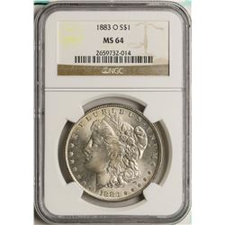 1883-O $1 Morgan Silver Dollar Coin NGC MS64