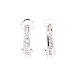 14KT White and Yellow Gold 0.50 ctw Diamond Earrings