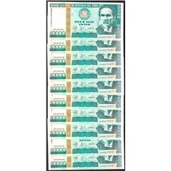 Lot of (10) 1988 Peru Diez Mil Intis Uncirculated Bank Notes