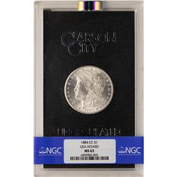 1884-CC $1 Morgan Silver Dollar Coin GSA Hoard NGC MS65