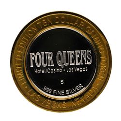 .999 Fine Silver Four Queens Casino Las Vegas $10 Limited Edition Gaming Token