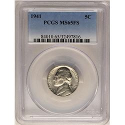 1941 Jefferson Nickel Coin PCGS MS65FS