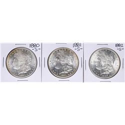 Lot of 1880-S, 1881-S & 1882-S $1 Morgan Silver Dollar Coins